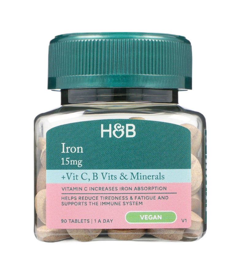Iron, 15mg with Vitamins & Minerals - 90 tablets - Holland & Barrett