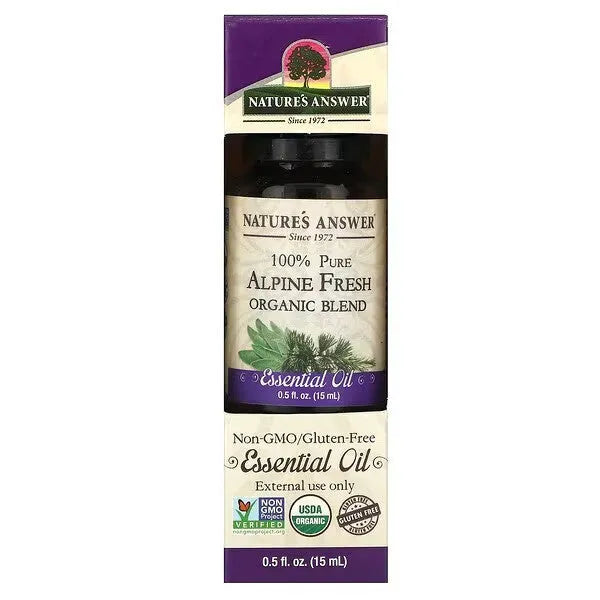 100% Pure Alpine Fresh Blend Essential Oil - 15 ml. - Nature’s Answer - Papildai