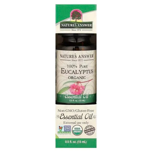 100% Pure Eucalyptus Essential Oil - 15 ml - Nature’s Answer - Papildai