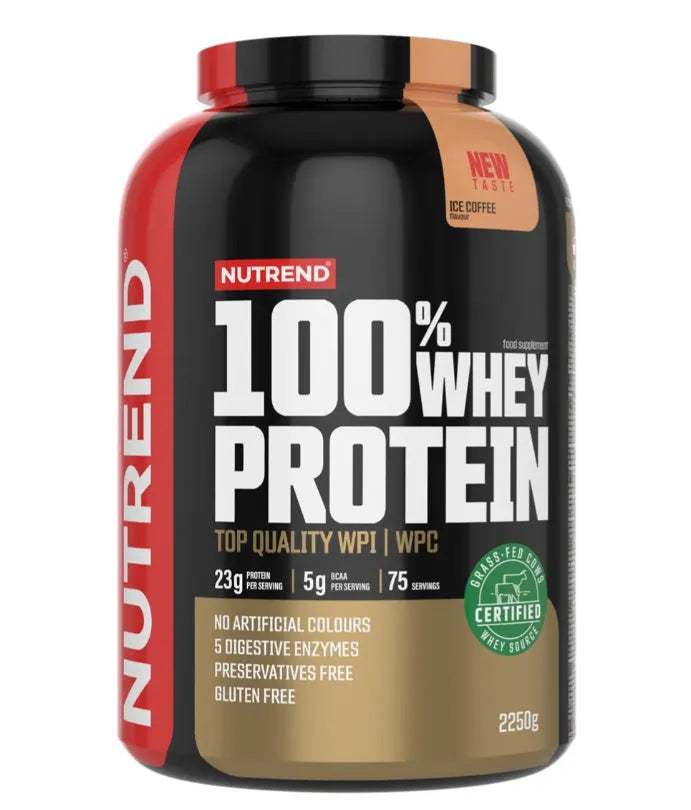 100% Whey Protein Ice Coffee - 2250g - Nutrend - Sporto papildai