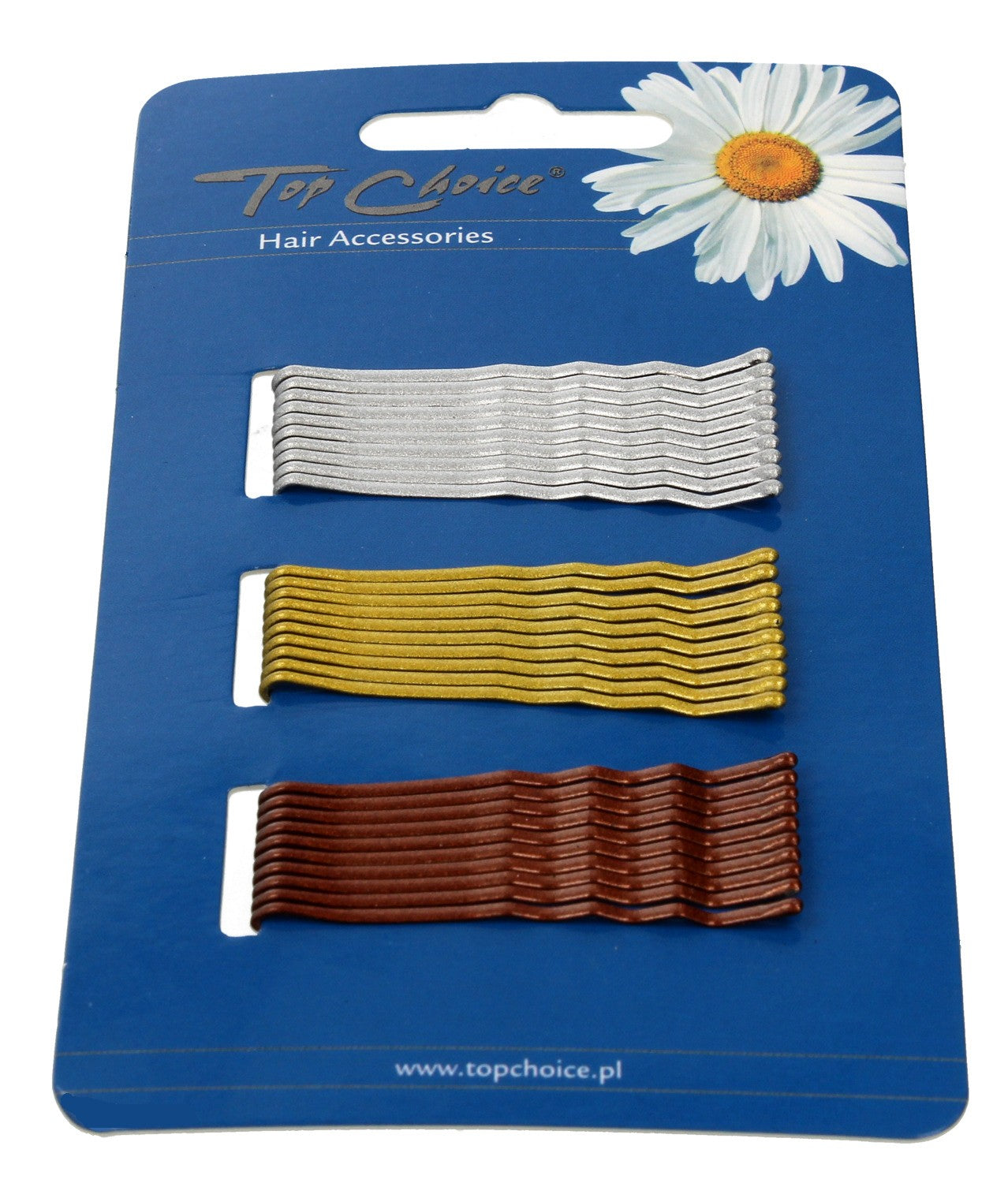 Top Choice Hair clips 3 colors (23736) 1 pack - 30 pcs | Vaistine1.lt | WestPharmacy.eu
