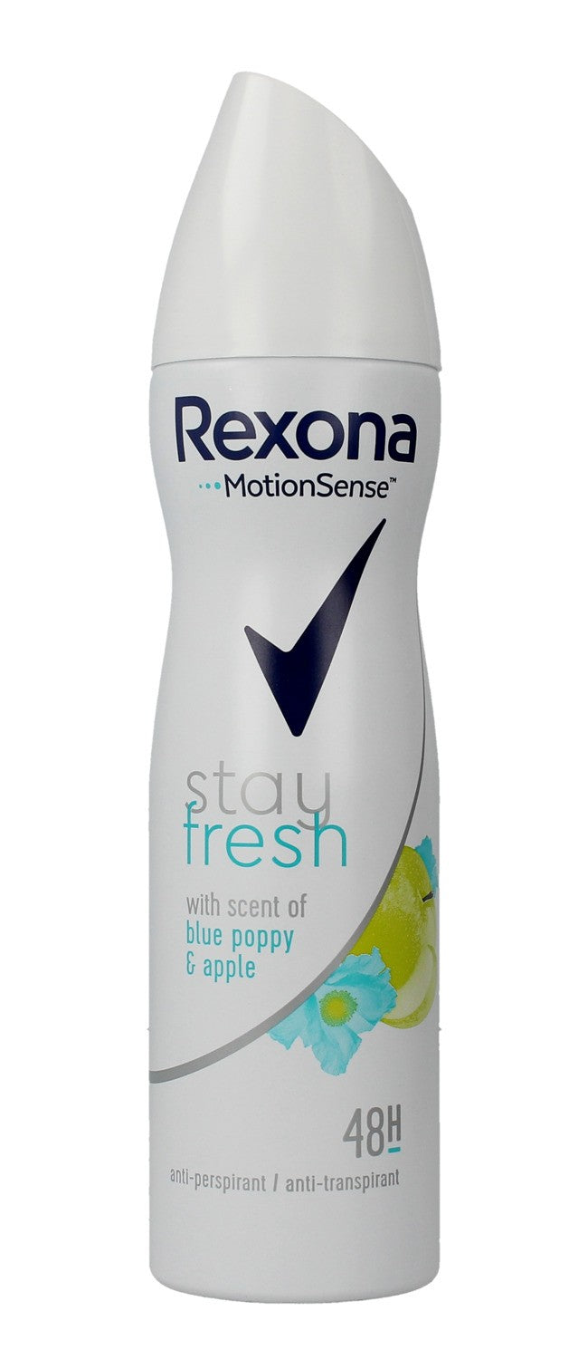 Rexona Stay Fresh Woman Deodorant spray Blue Poppy & Apple 150ml | Vaistine1.lt | WestPharmacy.eu