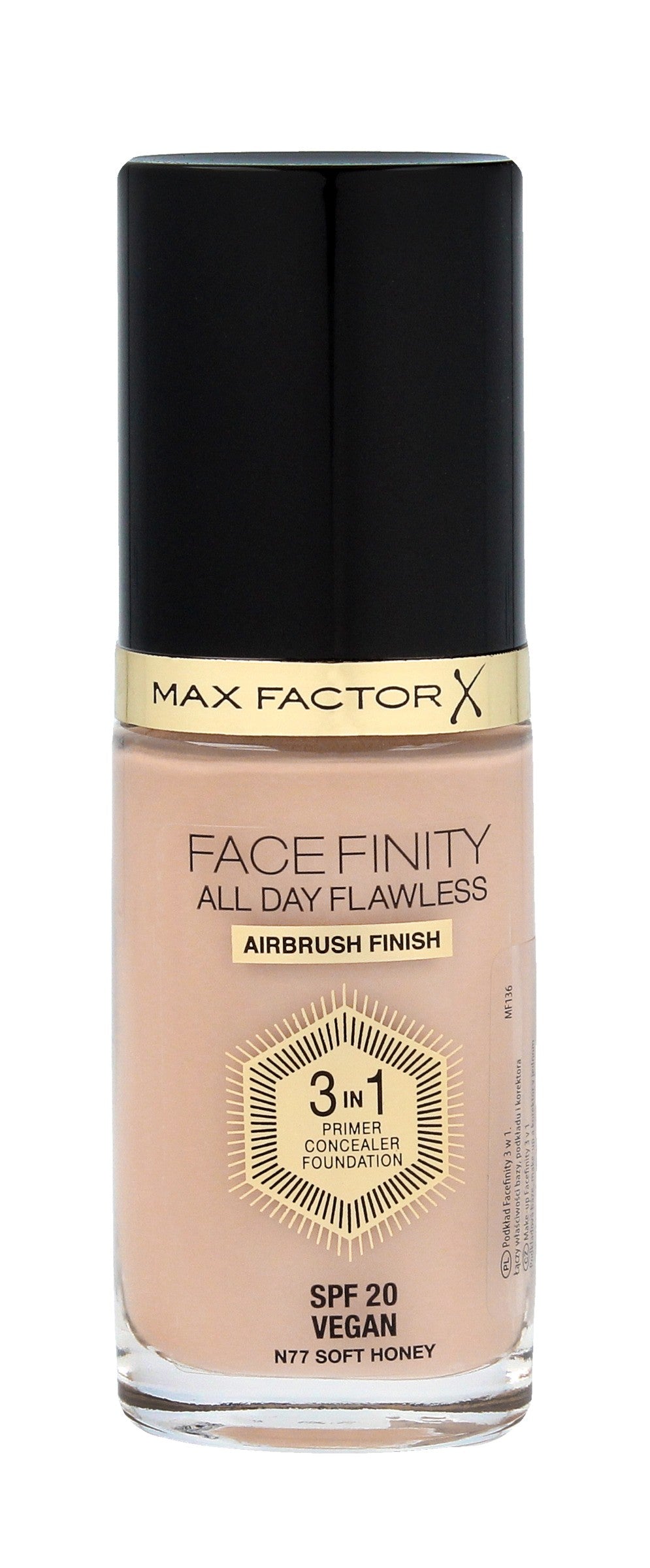 MAX FACTOR FACEFINITY 3-in-1 Foundation No. 77 Soft Honey 30ml | Vaistine1.lt | WestPharmacy.eu