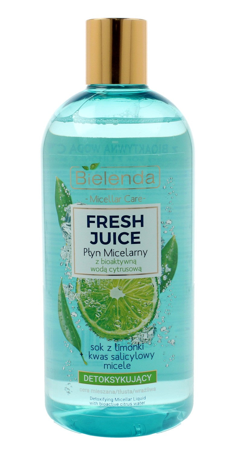 Bielenda Fresh Juice Detoxifying Micellar Water with Citrus Water Lime 500ml | Vaistine1.lt | WestPharmacy.eu