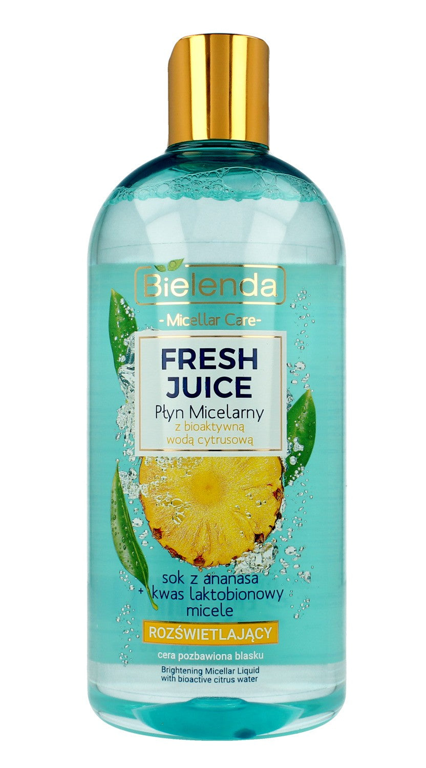 Bielenda Fresh Juice Illuminating Micellar Water with Citrus Water Pineapple 500ml | Vaistine1.lt | WestPharmacy.eu