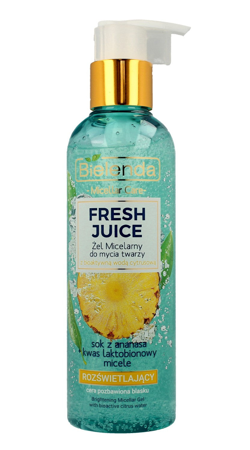 Bielenda Fresh Juice Illuminating Micellar Gel with Citrus Water Pineapple 190g | Vaistine1.lt | WestPharmacy.eu