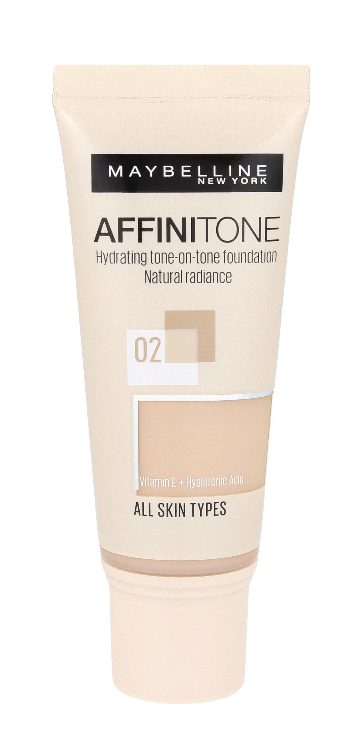 Maybelline Affinitone Foundation No. 02 Light Porcelain - tube 30ml | Vaistine1.lt | WestPharmacy.eu