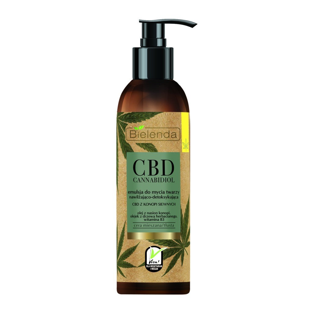 Bielenda CBD Cannabidiol Moisturizing-Detoxifying Face Wash Emulsion 150g | Vaistine1.lt | WestPharmacy.eu