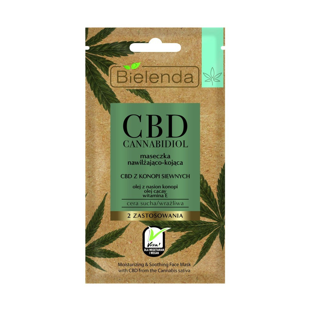 Bielenda CBD Cannabidiol Moisturizing and soothing mask 8g | Vaistine1.lt | WestPharmacy.eu
