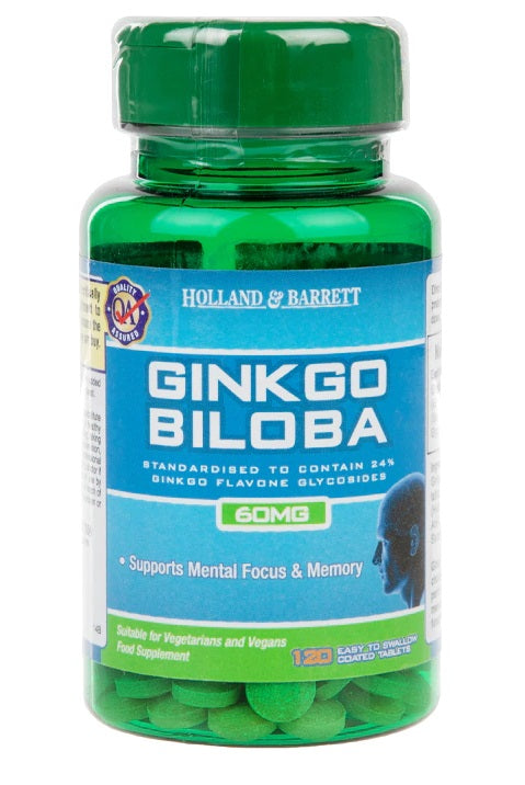 Ginkgo Biloba, 60mg - 120 tabs - Holland & Barrett | Vaistine1.lt | WestPharmacy.eu