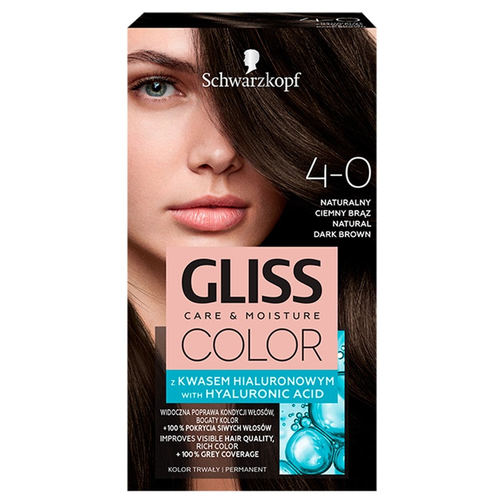 Schwarzkopf Gliss Color Coloring Cream No. 4-0 Natural Dark Brown 1pc. | Vaistine1.lt | WestPharmacy.eu