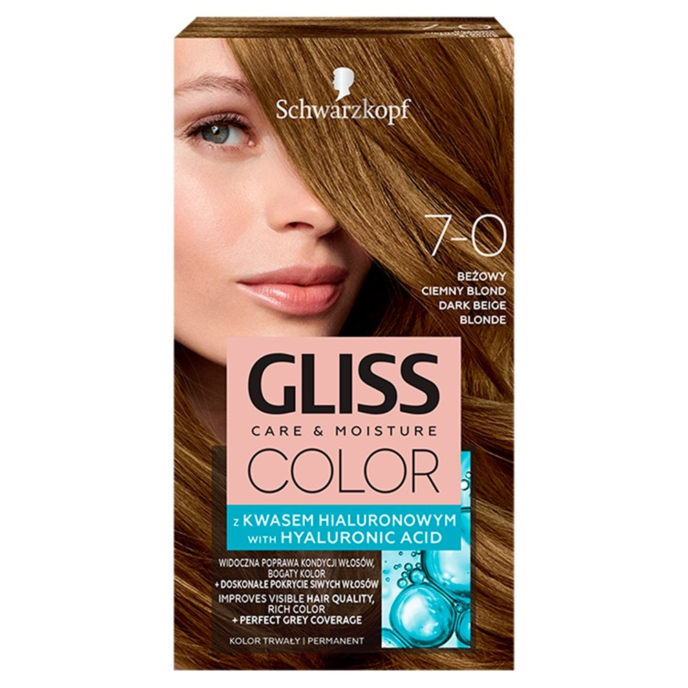 Schwarzkopf Gliss Color Cream coloring no. 7-0 Dark Beige Blonde 1op. | Vaistine1.lt | WestPharmacy.eu