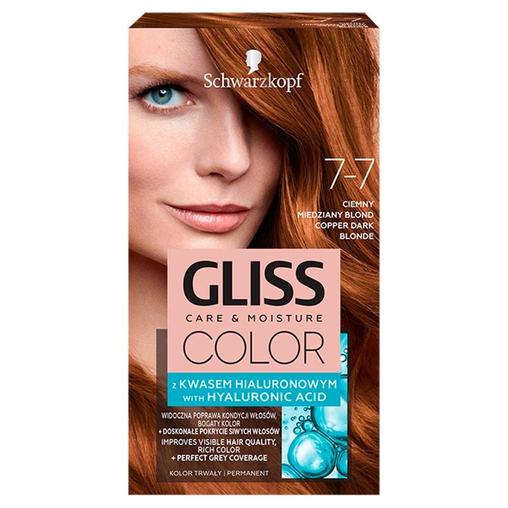 Schwarzkopf Gliss Color Coloring Cream No. 7-7 Dark Copper Blonde 1pc. | Vaistine1.lt | WestPharmacy.eu