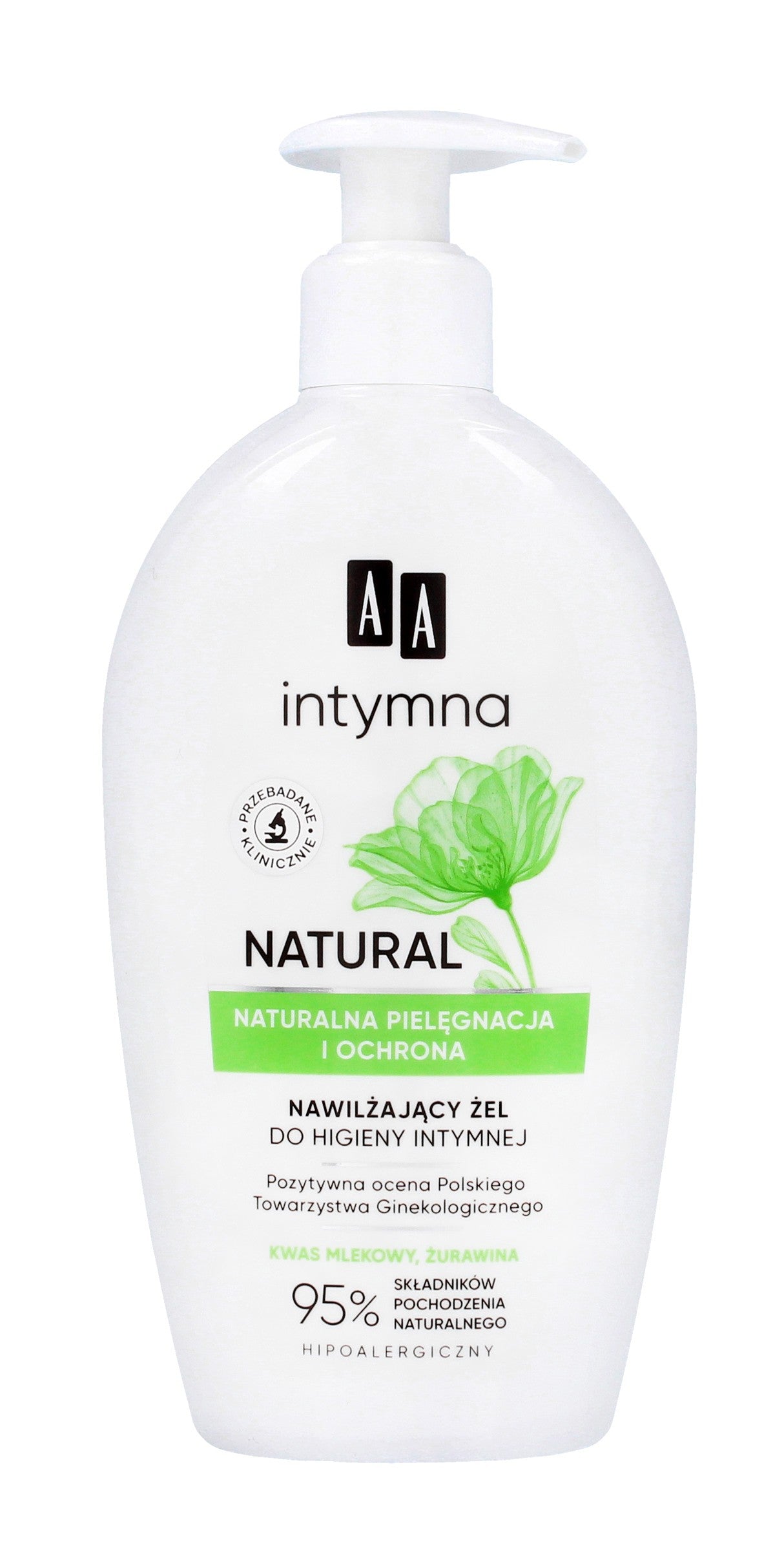 AA Intymna Natural 95% Moisturizing Gel for intimate hygiene 300ml | Vaistine1.lt | WestPharmacy.eu