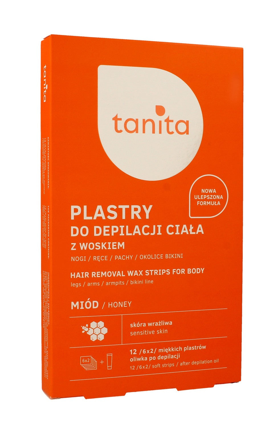 Tanita body waxing strips with honey 1 pack - 12 pieces | Vaistine1.lt | WestPharmacy.eu