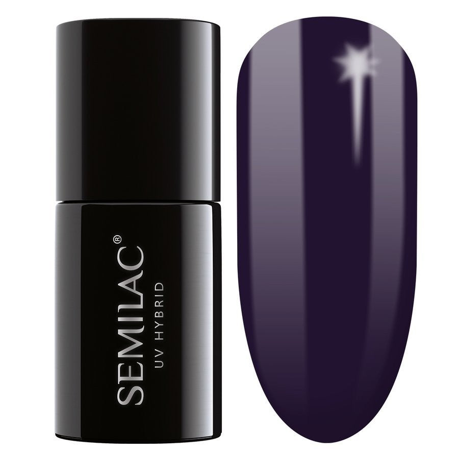 SEMILAC Hybrid Nail Polish 100 Black Purple - 7 ml | Vaistine1.lt | WestPharmacy.eu