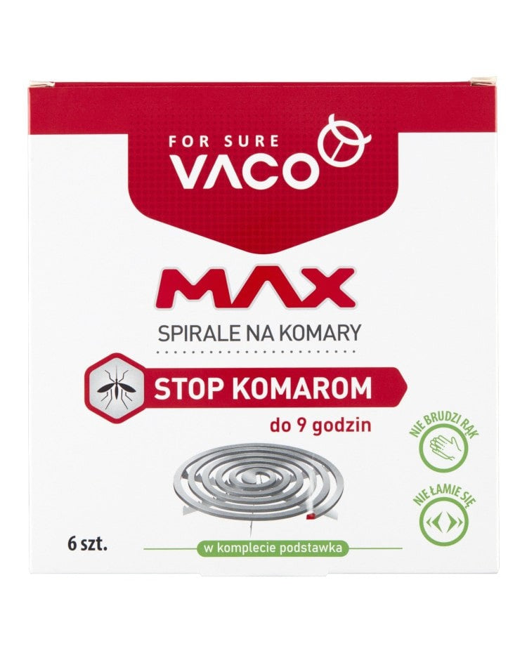 VACO MAX Mosquito repellent spirals - Stop Mosquitoes 1 pack - 6 pcs | Vaistine1.lt | WestPharmacy.eu