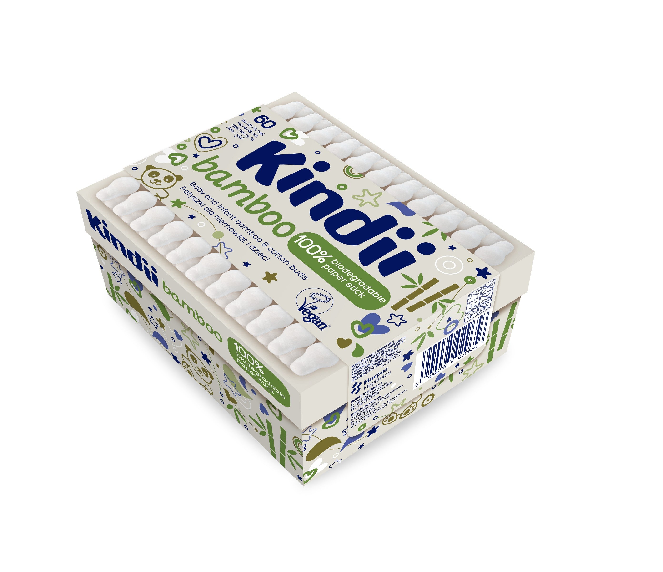 HARPER KINDI Bamboo sticks 60 pcs | Vaistine1.lt | WestPharmacy.eu