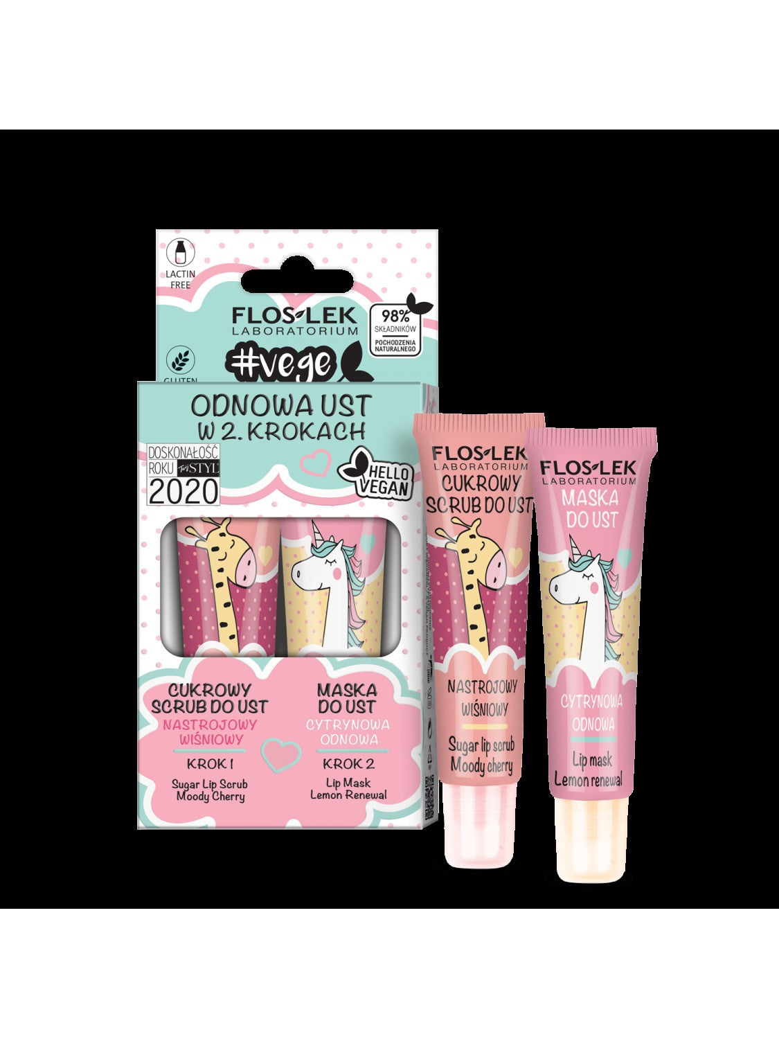 FLOS LIP CARE Duo (cherry peeling + cit mask) VEGE | Vaistine1.lt | WestPharmacy.eu