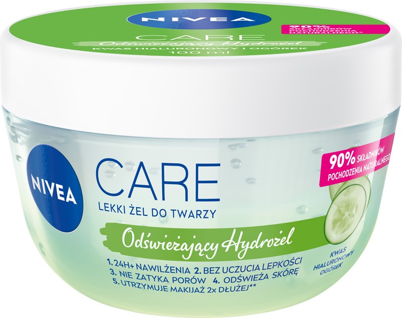 Nivea Care Gel Face Cream 24hr Hydration - Cucumber+Hyaluronic Acid 100ml | Vaistine1.lt | WestPharmacy.eu