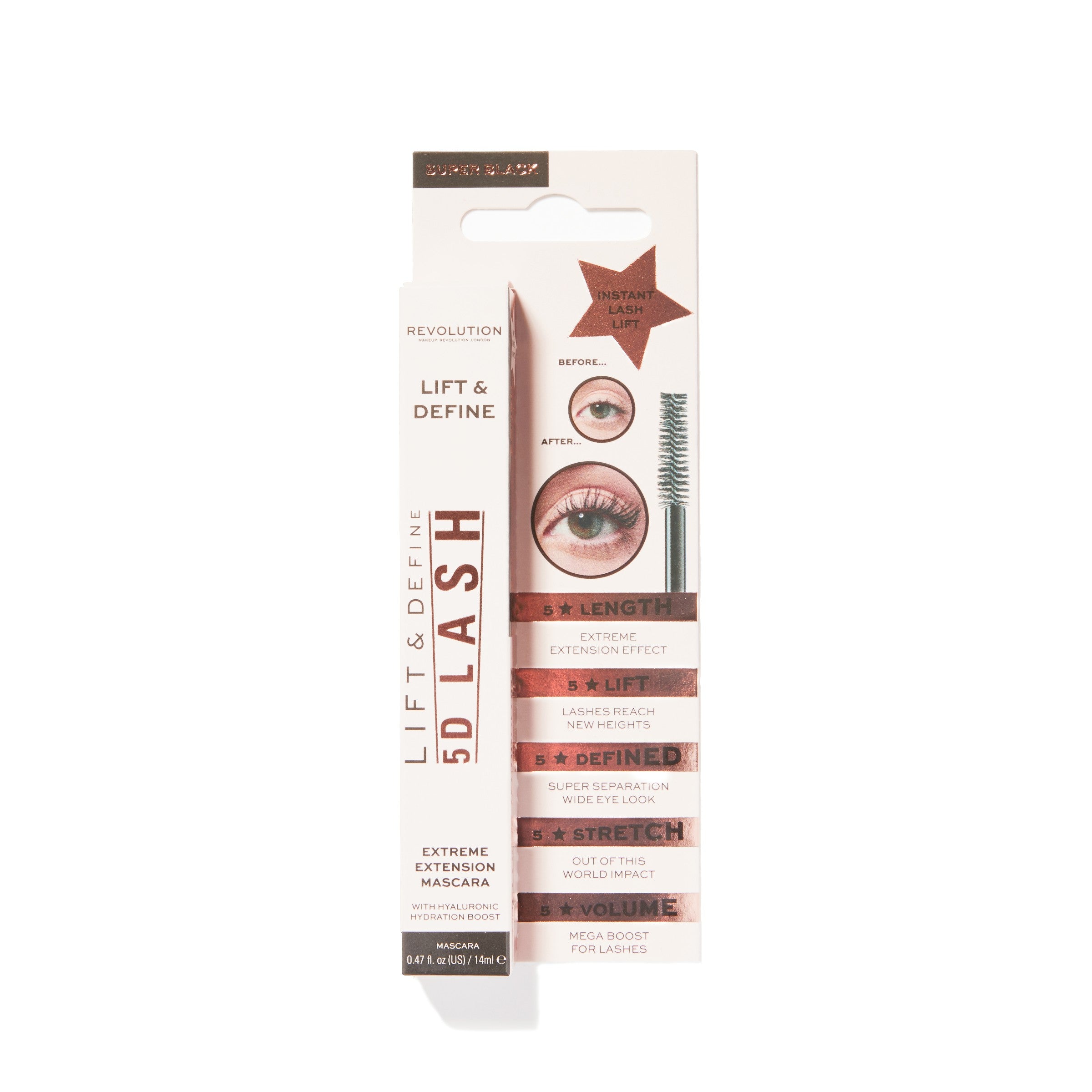 Makeup Revolution Mascara 5D Lash black 1 piece | Vaistine1.lt | WestPharmacy.eu