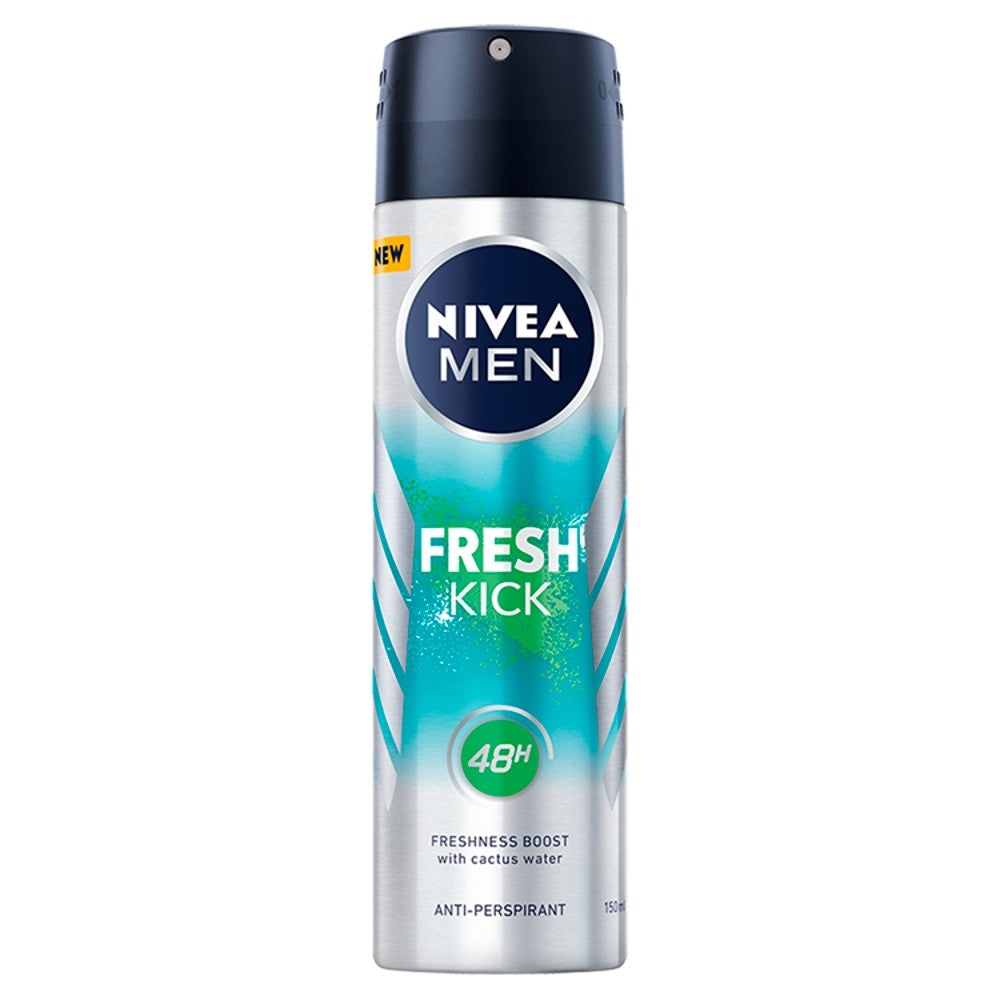 Nivea Men Deodorant FRESH & KICK men's spray 150ml | Vaistine1.lt | WestPharmacy.eu