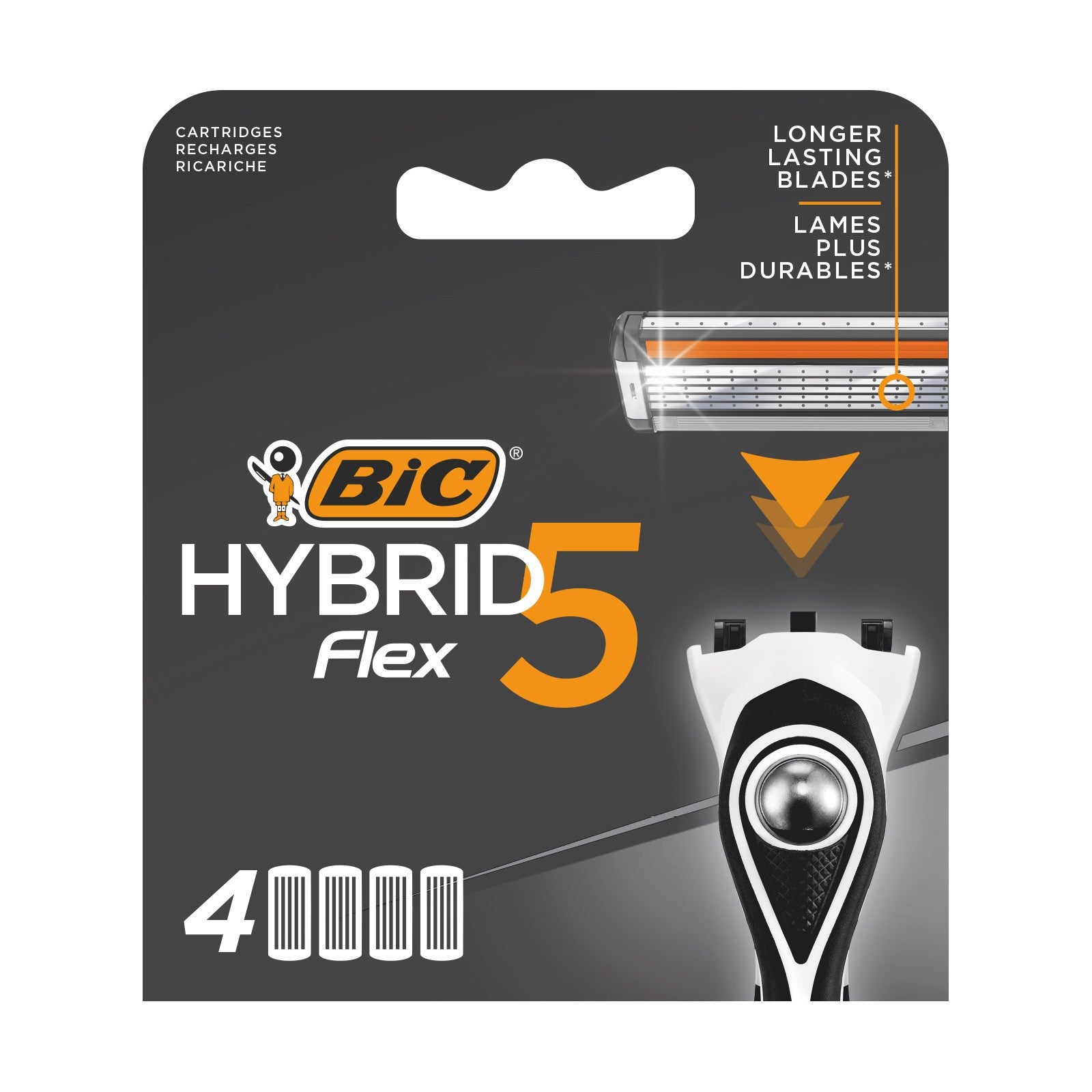 Bic System Cartridges for Hybrid Flex 5 Razor Blister 1 pack - 4 pieces | Vaistine1.lt | WestPharmacy.eu