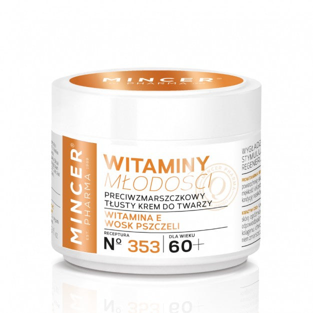 Mincer Pharma Youth Vitamins Anti-Wrinkle Cream - oily 60+ no. 353 50ml | Vaistine1.lt | WestPharmacy.eu