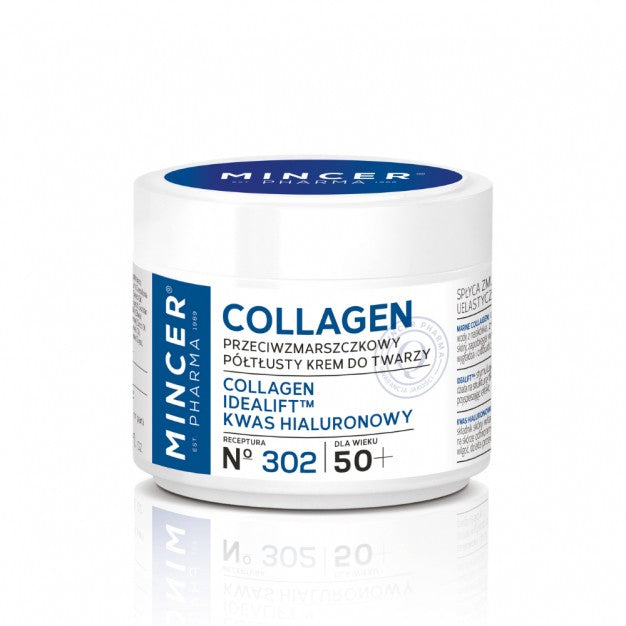 Mincer Pharma Collagen 50+ Semi-fat Anti-wrinkle Cream No. 302 50ml | Vaistine1.lt | WestPharmacy.eu