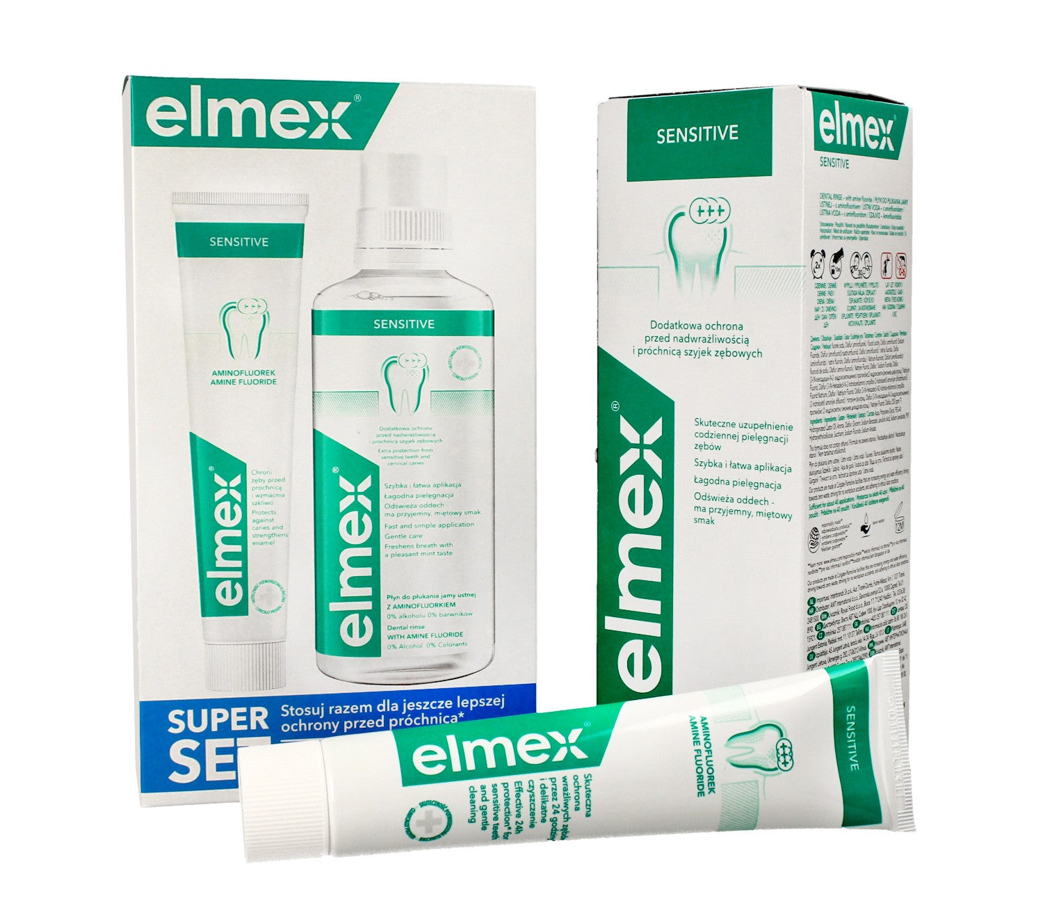 Elmex Sensitive Set - Toothpaste 75ml + Mouthwash 400ml | Vaistine1.lt | WestPharmacy.eu