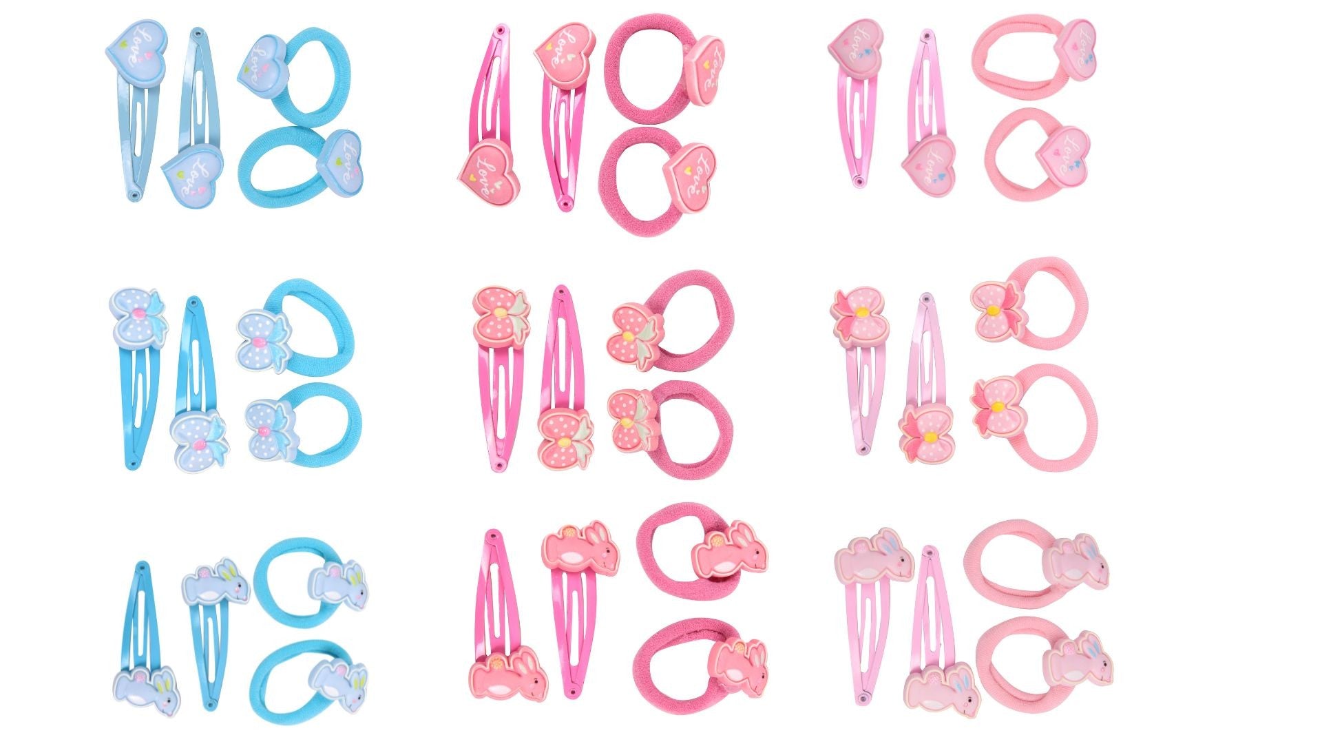 DONEGAL Hair decorations - rubber bands + hairpin (FA-5663) - mix of colors 1 pack - 3 pcs | Vaistine1.lt | WestPharmacy.eu