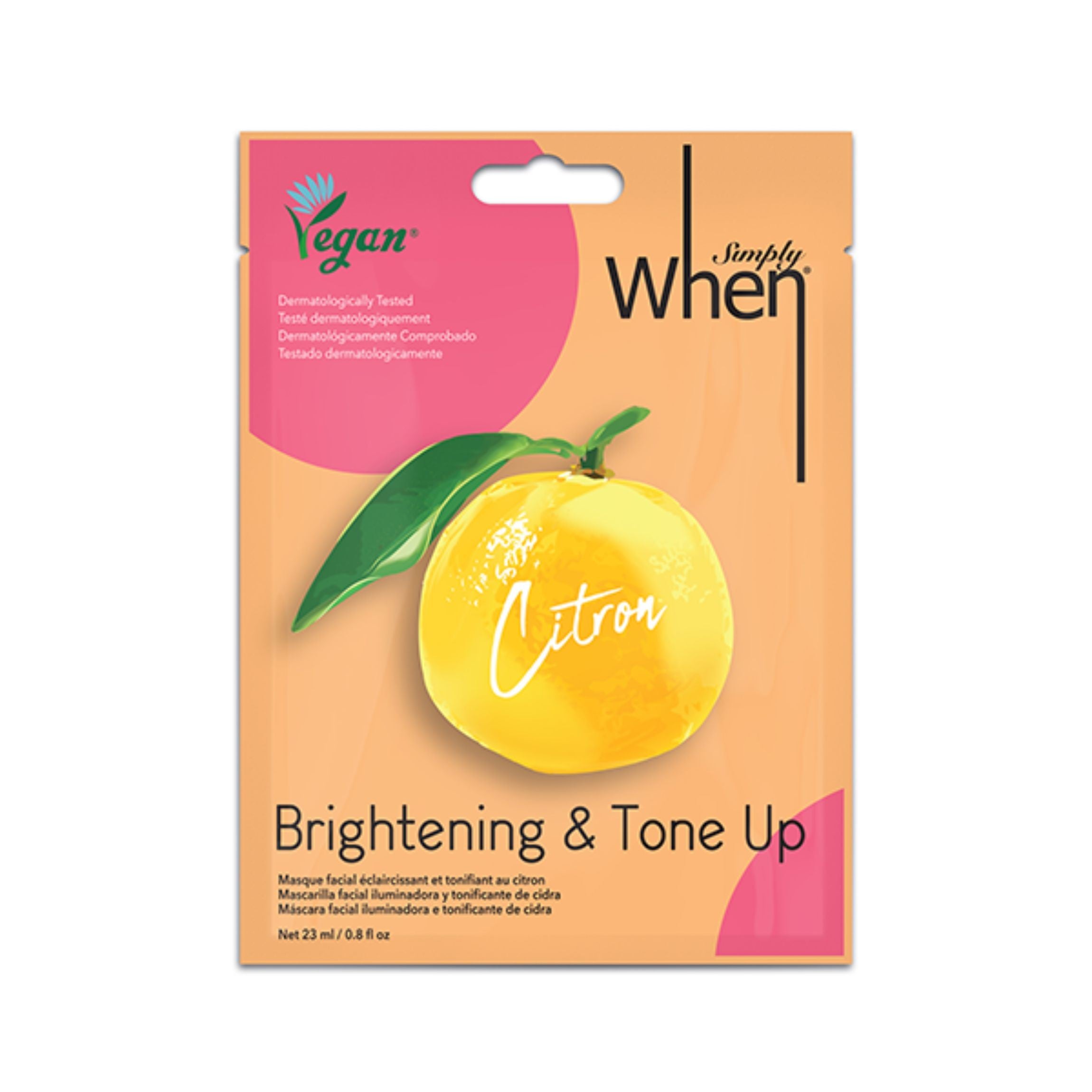 When Simply Brightening and toning facial sheet mask - Citron 23ml | Vaistine1.lt | WestPharmacy.eu