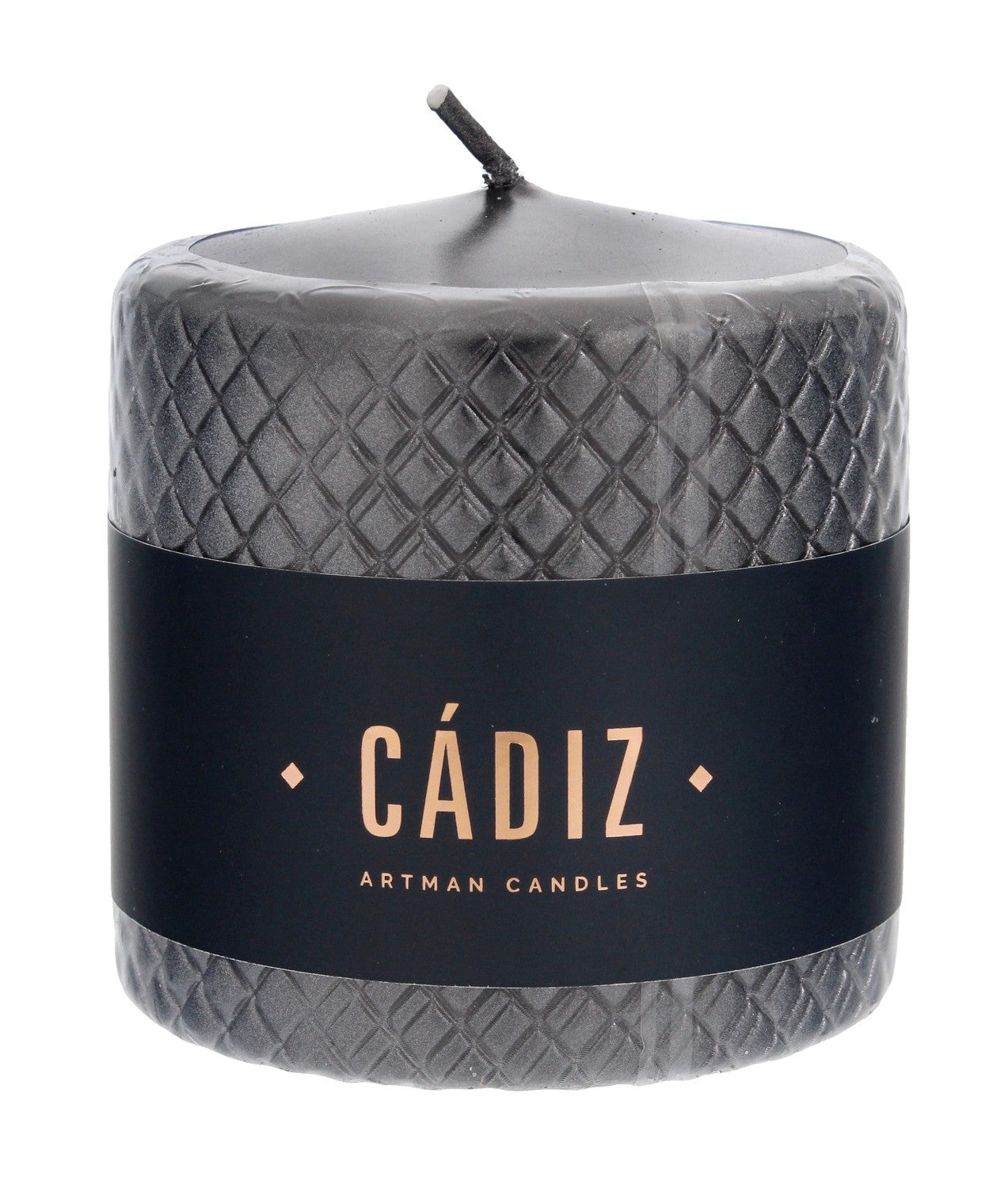 ARTMAN Christmas Cadiz decorative candle - small black cylinder, 1 pc | Vaistine1.lt | WestPharmacy.eu