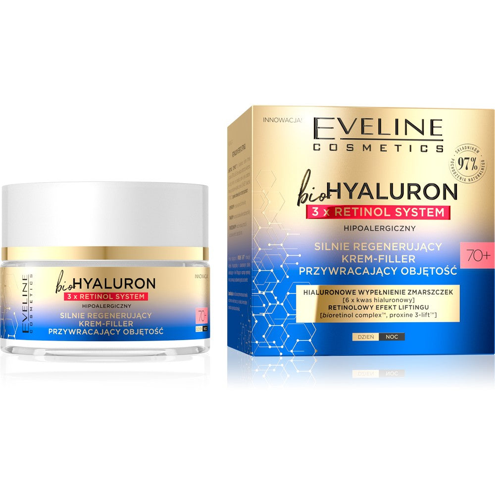 Eveline bioHYALURON 3xRetinol System 70+ Strongly regenerating Cream-Filler restoring volume 50ml | Vaistine1.lt | WestPharmacy.eu
