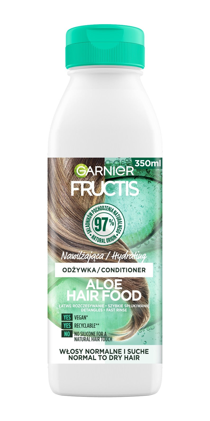 Fructis Hair Food Aloe Moisturizing Conditioner for Normal and Dry Hair 350ml | Vaistine1.lt | WestPharmacy.eu