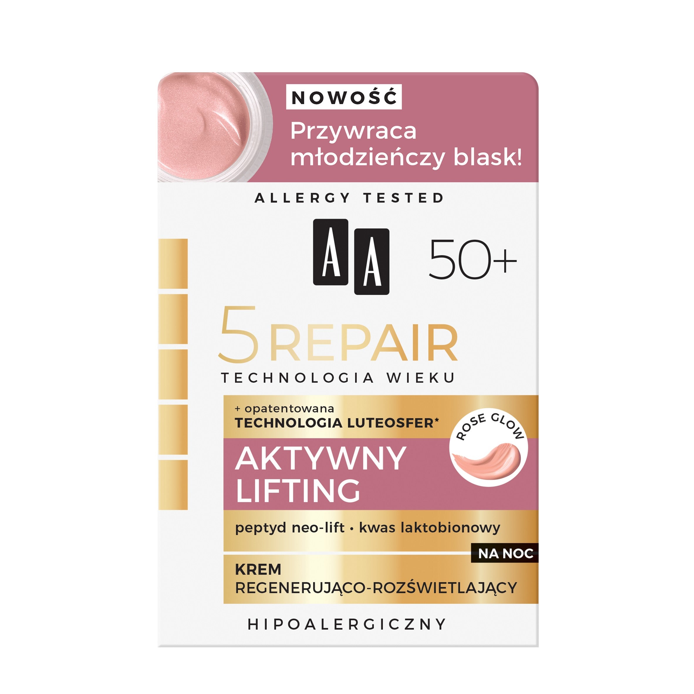 AA Age Technology 5 Repair 50+ Active Lifting Regenerating and Brightening Night Cream 50ml | Vaistine1.lt | WestPharmacy.eu