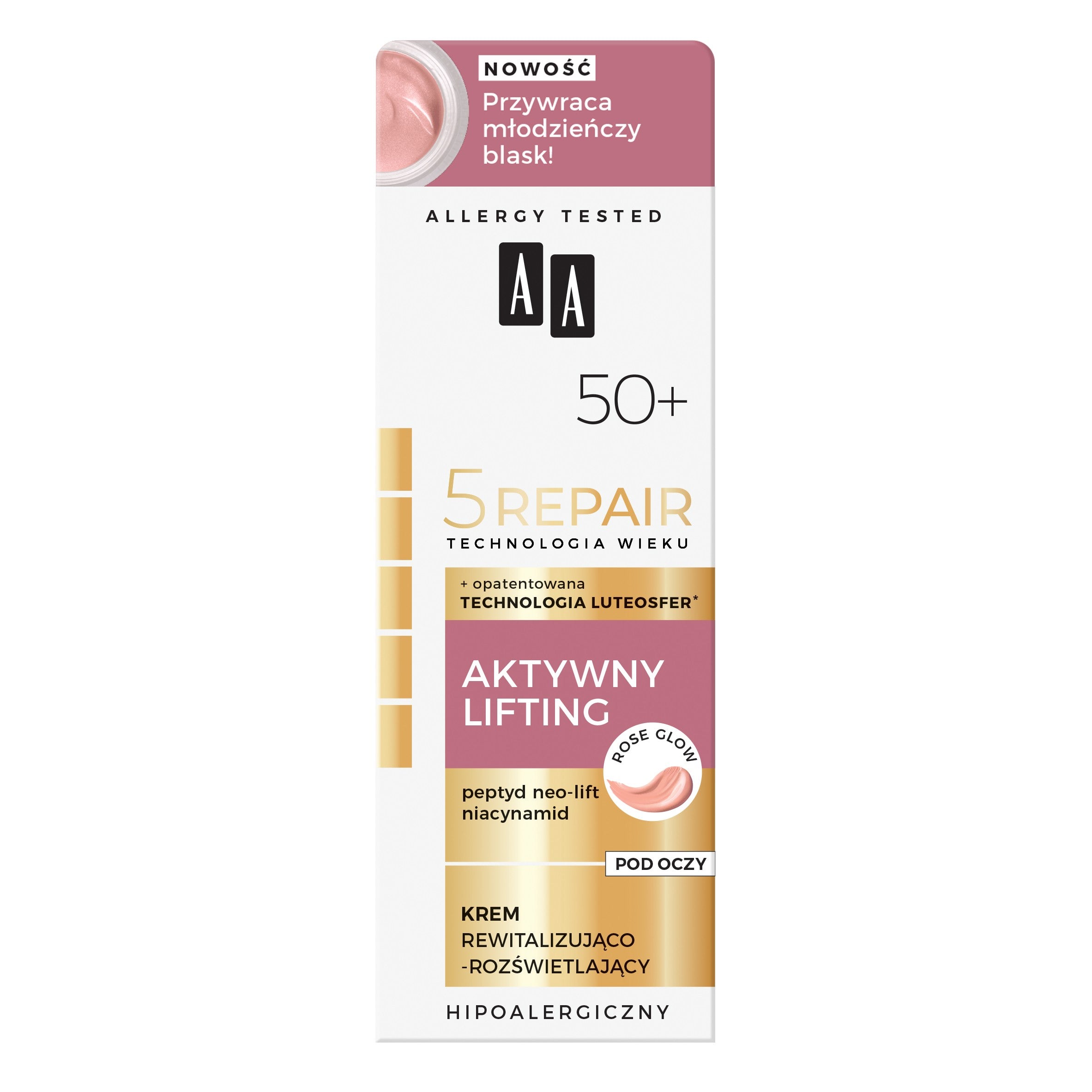 AA Age Technology 5 Repair 50+ Active Lifting Revitalizing and Illuminating Eye Cream 15ml | Vaistine1.lt | WestPharmacy.eu