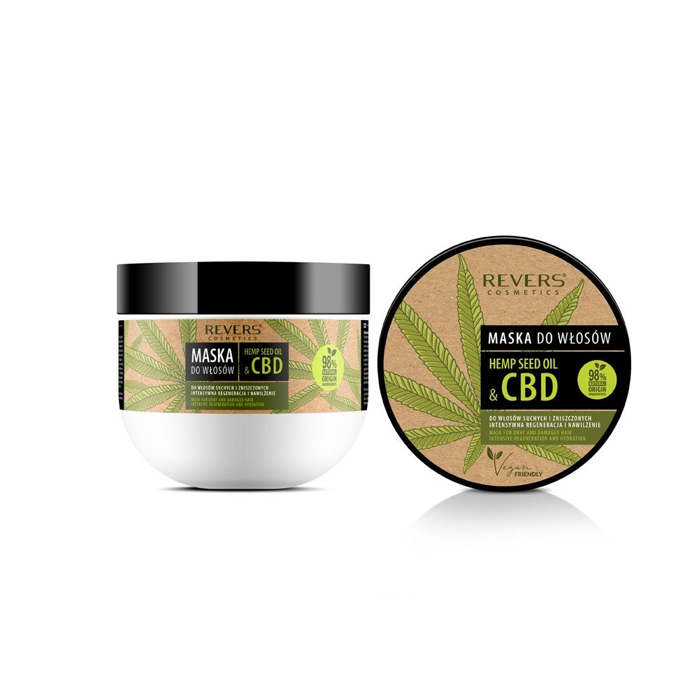 REVERS Hemp Seed Oil & CBD Mask for dry and damaged hair with hemp oil 250ml | Vaistine1.lt | WestPharmacy.eu
