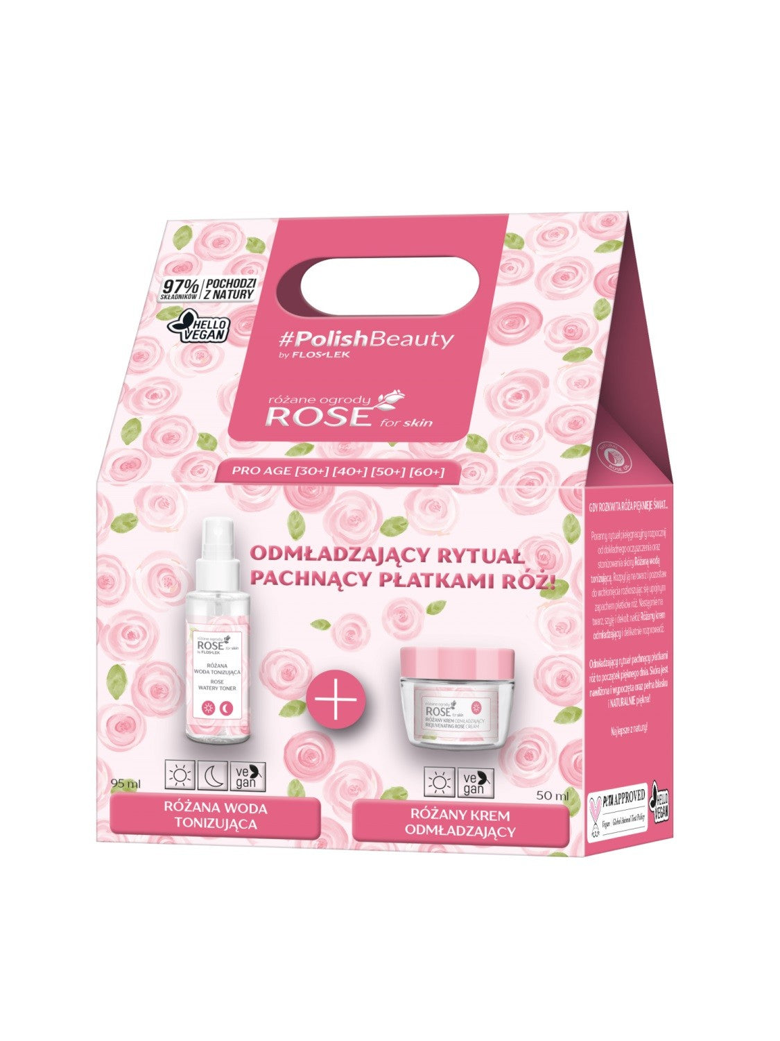 Floslek Rose gift set (tonic water 95ml + day cream 50ml) | Vaistine1.lt | WestPharmacy.eu