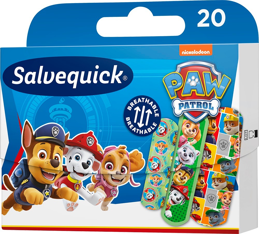 Salvequick Children's dressing plasters Paw Patrol 1 pack - 20 pcs | Vaistine1.lt | WestPharmacy.eu