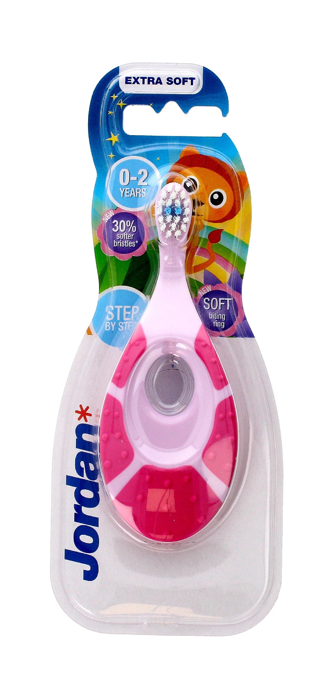 Jordan Children's Toothbrush Step by Step 0-2 Extra soft - mix of patterns | Vaistine1.lt | WestPharmacy.eu