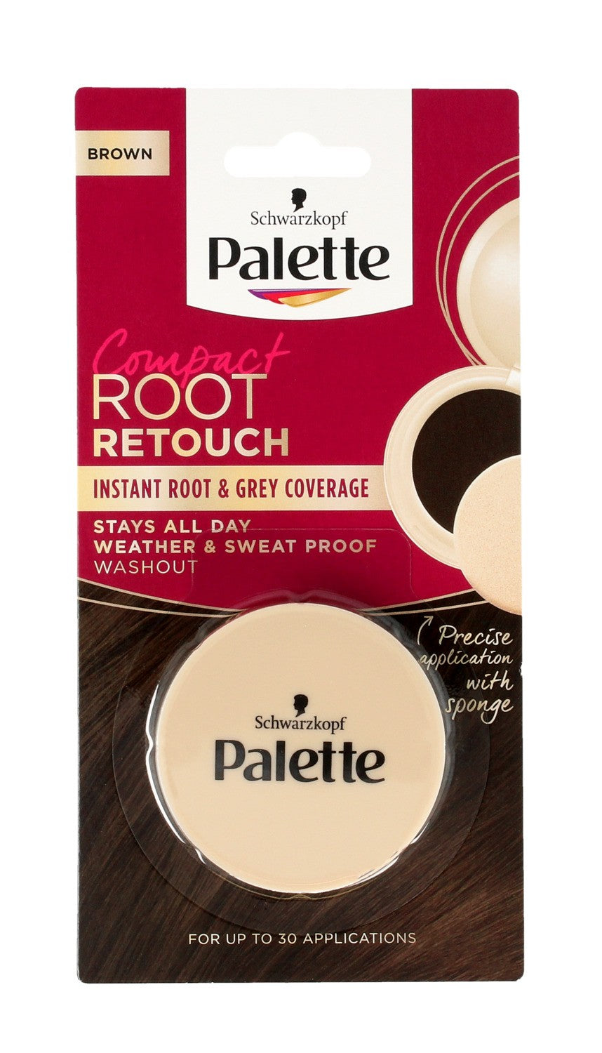 Palette Root Retouch Compact Concealer for Touching Up Roots - Brown 3g | Vaistine1.lt | WestPharmacy.eu