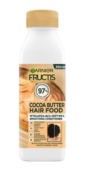 Fructis Hair Food Smoothing Conditioner Cocoa Butter - for frizzy and unruly hair 350ml | Vaistine1.lt | WestPharmacy.eu