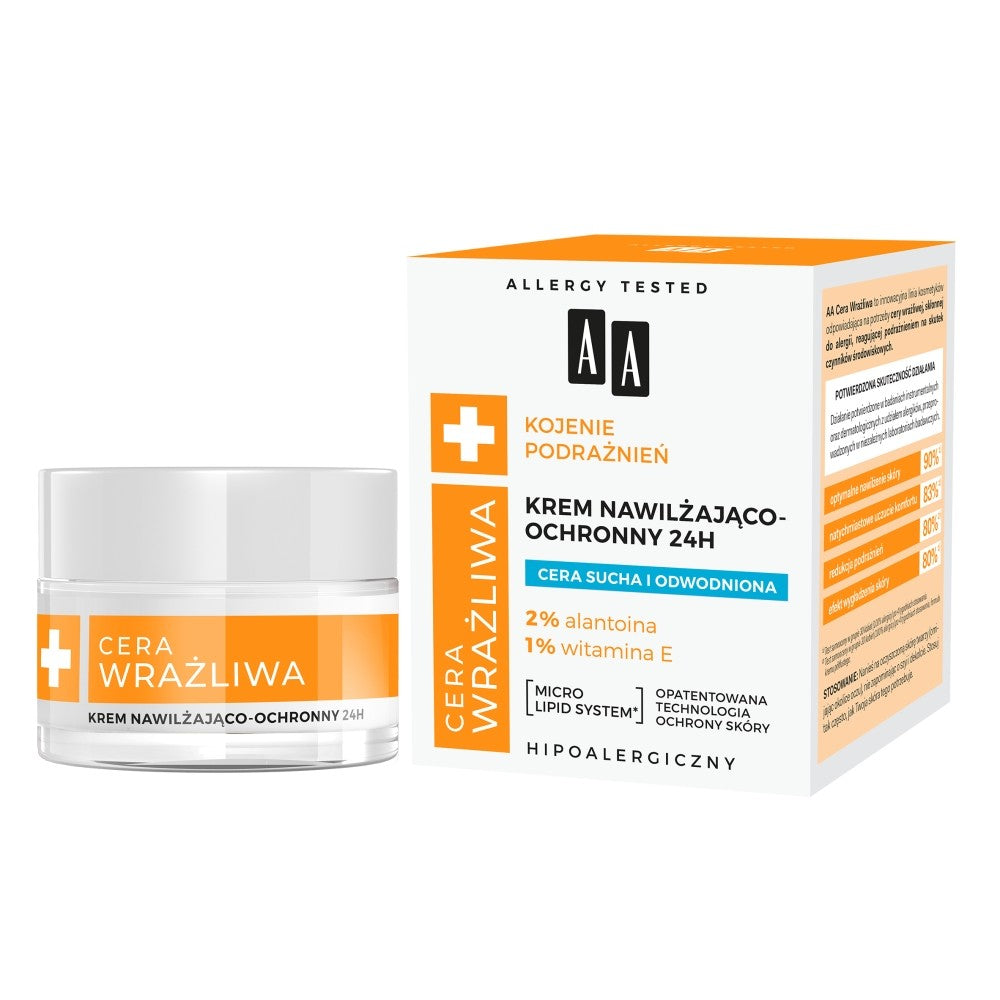 AA Sensitive Skin Soothing Irritation Moisturizing-Protective Cream 24H for dry and dehydrated skin 50ml | Vaistine1.lt | WestPharmacy.eu