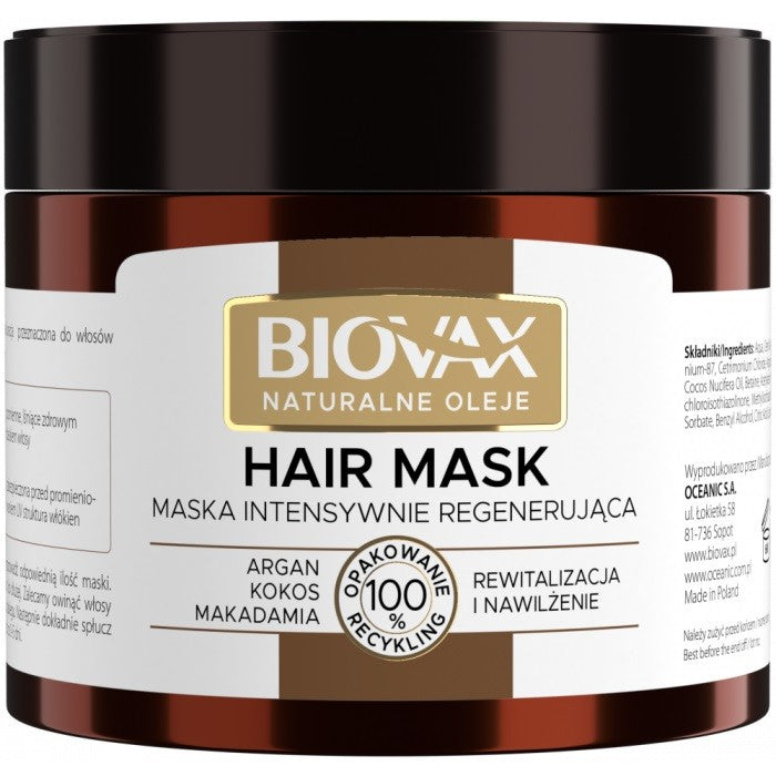 L'BIOTICA Biovax Hair Mask Intensively Regenerating Hair Mask - Natural Oils 250ml | Vaistine1.lt | WestPharmacy.eu
