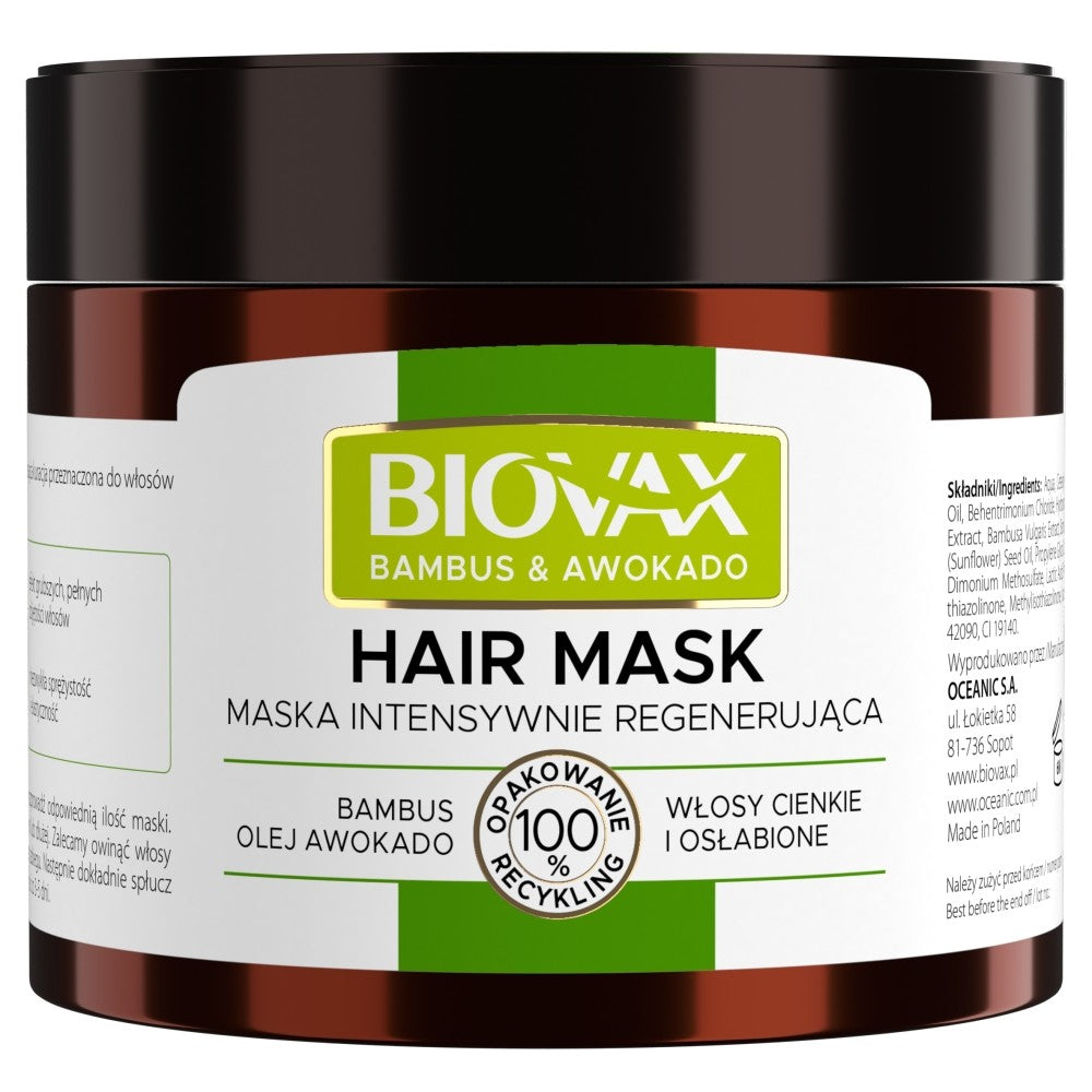 LB Biovax Mask d/hair 250ml Bamboo+Avocado - Vaistine1.lt | WestPharmacy.eu