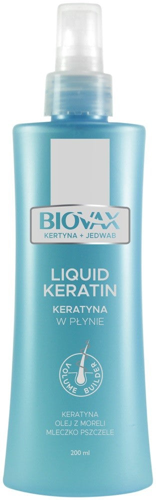 L'BIOTICA Biovax Keratin in liquid - Keratin and Silk 200ml | Vaistine1.lt | WestPharmacy.eu