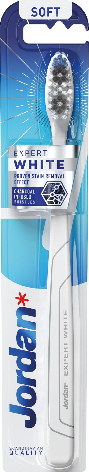 Jordan Expert White toothbrush - soft - mix of colors 1 piece | Vaistine1.lt | WestPharmacy.eu