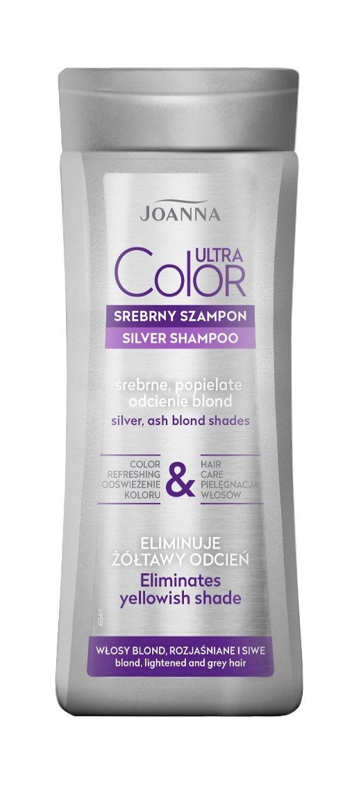 Joanna Ultra Color Silver Shampoo for hair eliminating yellowish tint - silver and ash shades of blonde 200ml | Vaistine1.lt | WestPharmacy.eu