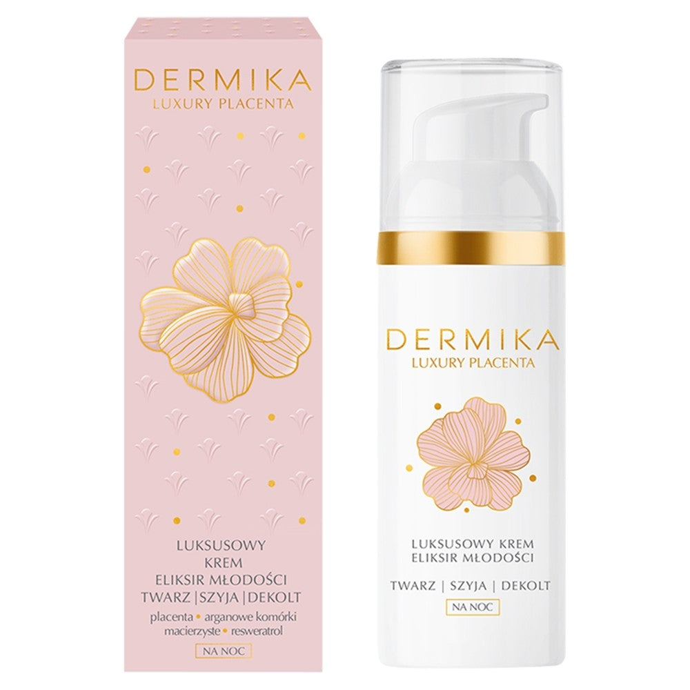 Dermika Luxury Placenta Luxury Cream-Elixir of youth for face, neck and décolleté at night 50ml | Vaistine1.lt | WestPharmacy.eu